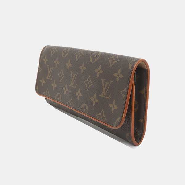 TWIN GM Monogram Coated Canvas Brown