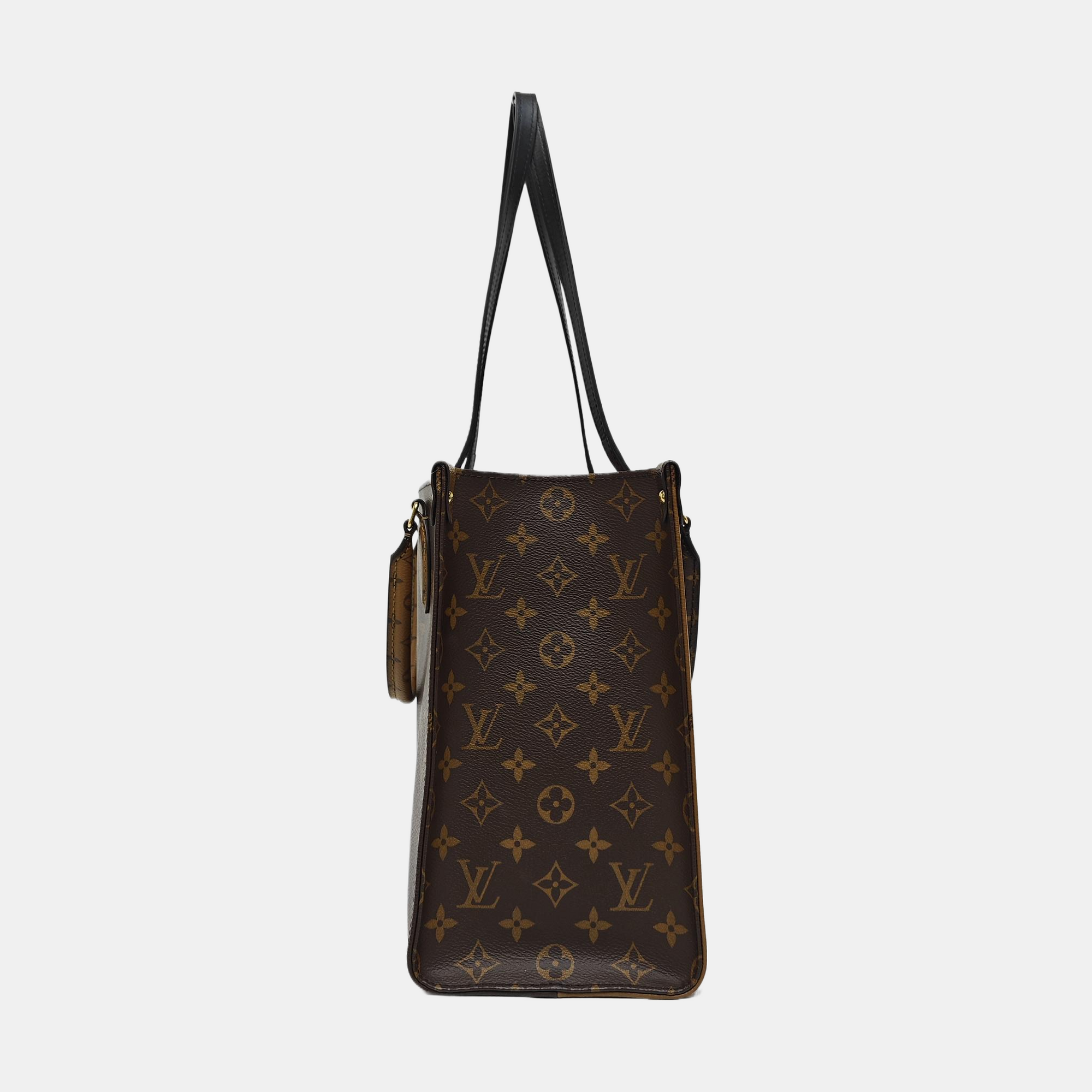 ONTHEGO MM Monogram Coated Canvas Brown