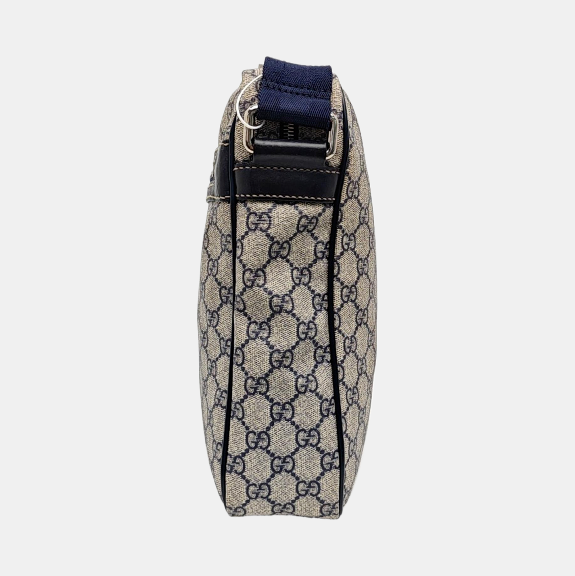 Monogram Coated Canvas Shoulder Bag Blue