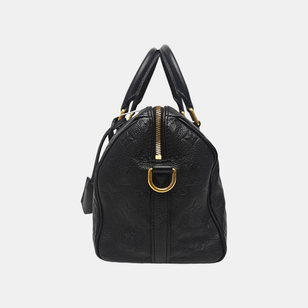 SPEEDY 25 Monogram Calfskin Black