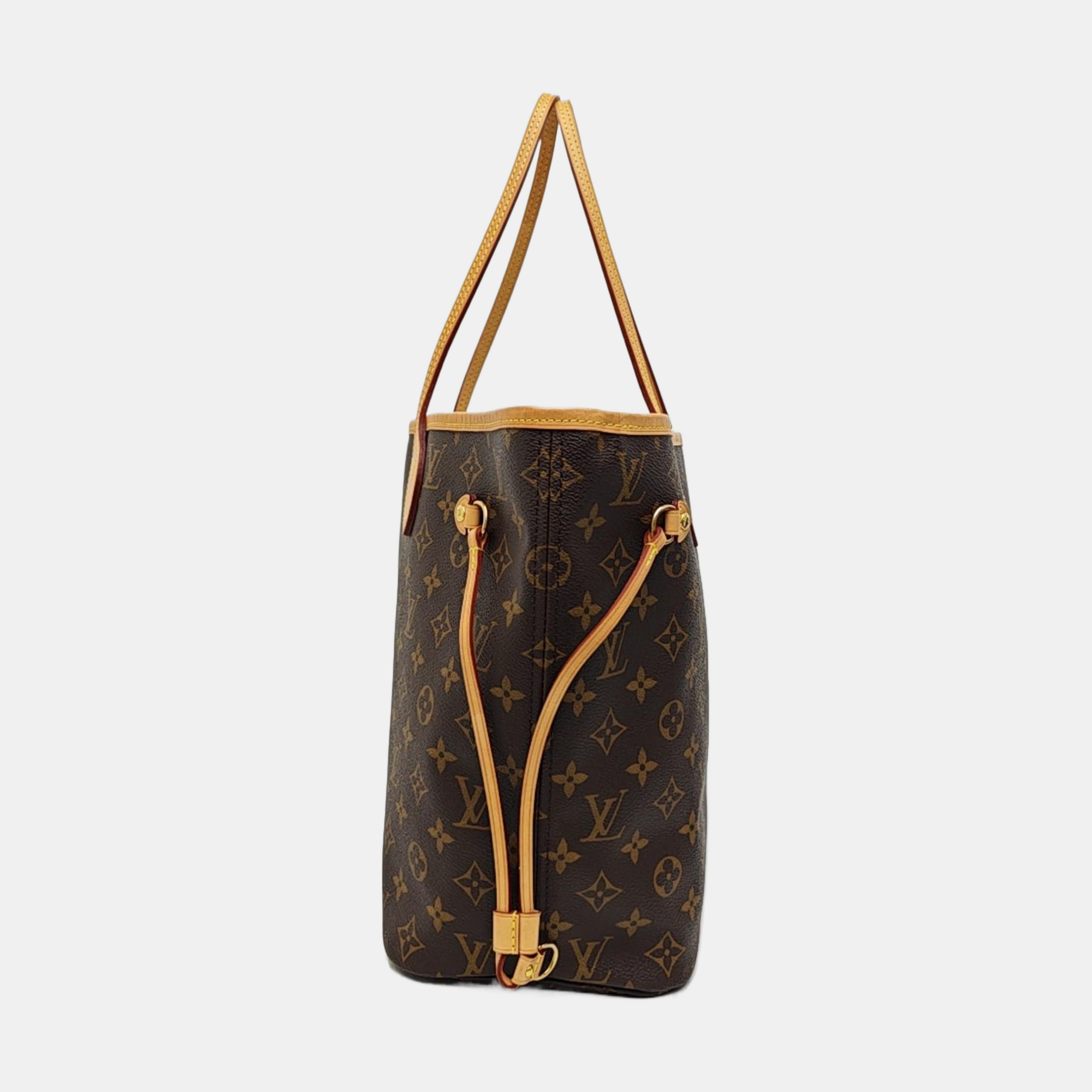 NEVERFULL MM Monogram Coated Canvas Brown