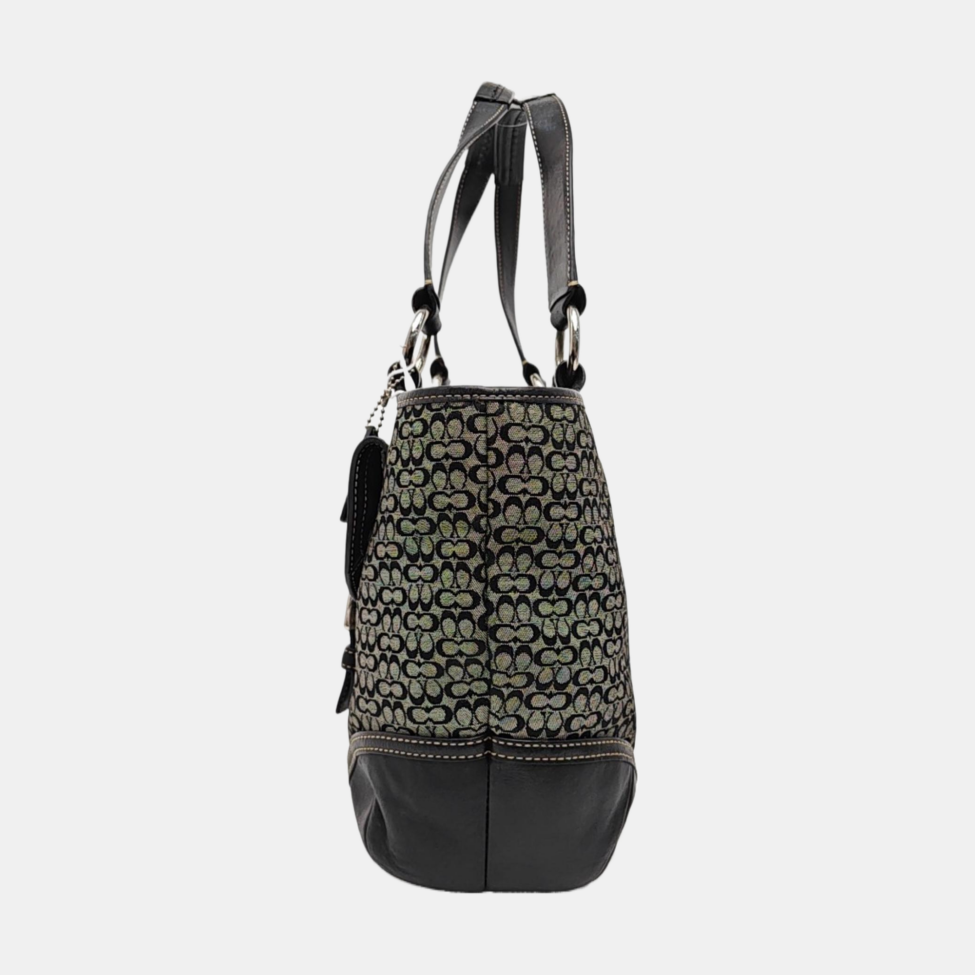 Monogram Canvas Tote Bag Gray