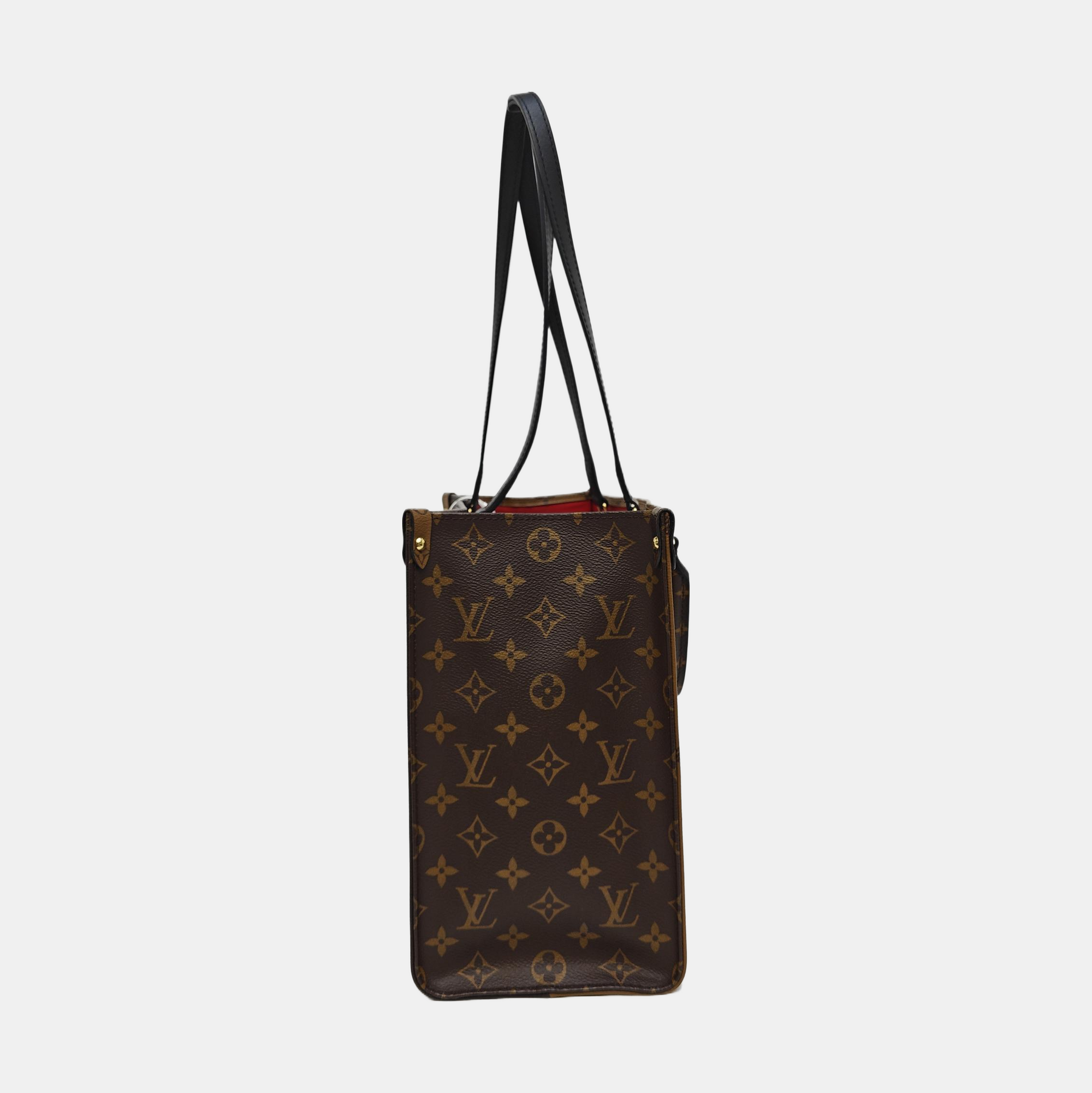 ONTHEGO MM Monogram Coated Canvas Brown