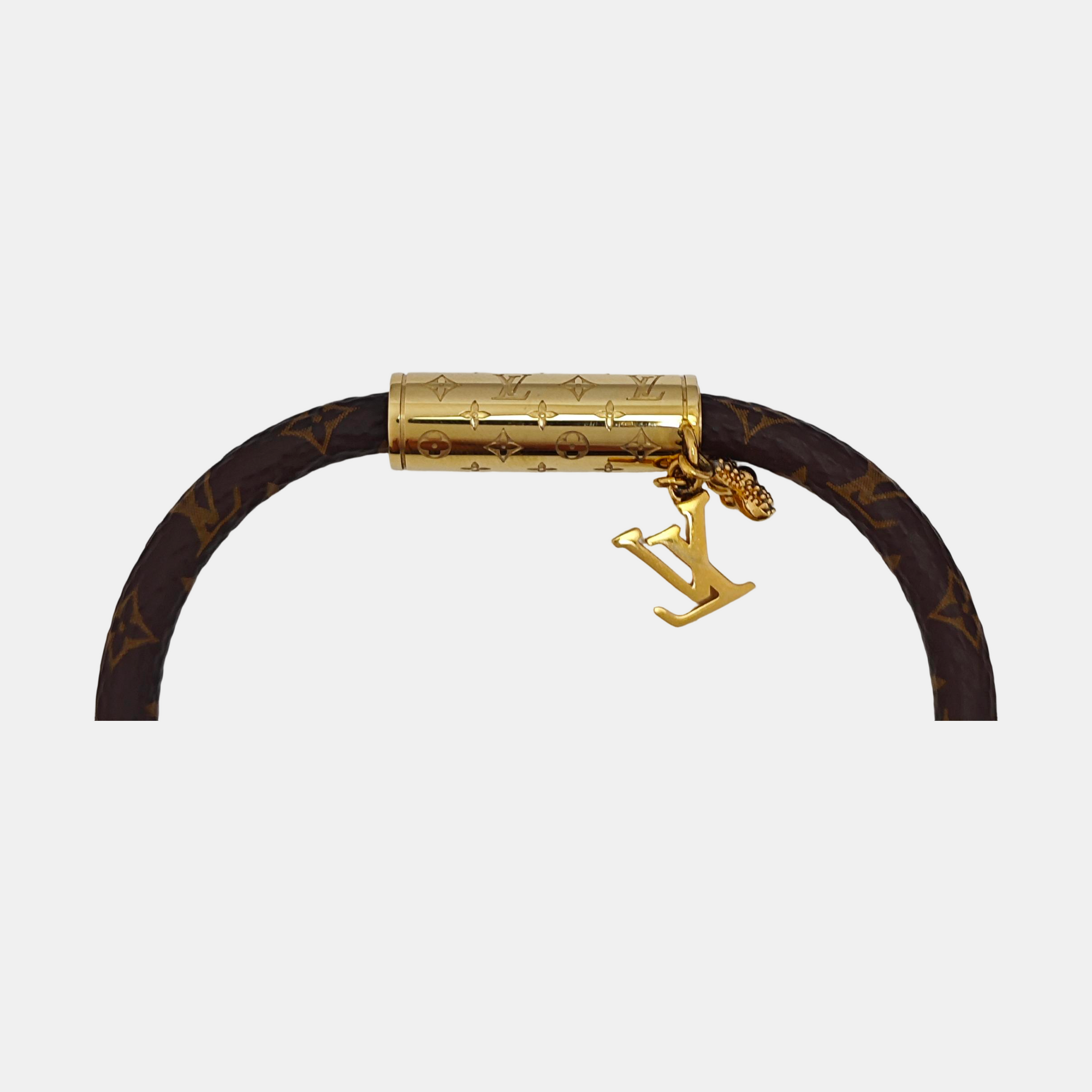 LV Push Coated Canvas Brown Bracelet