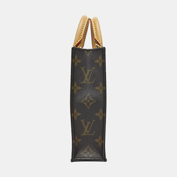 SAC PLAT Mini Monogram Coated Canvas Brown