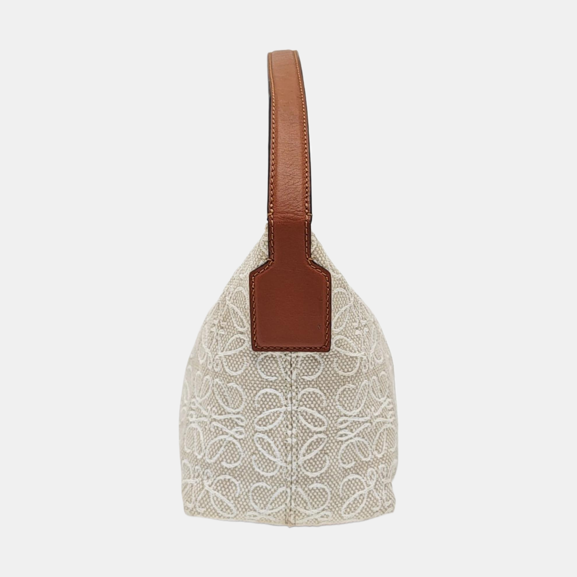 Monogram Canvas Shoulder Bag Beige