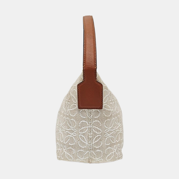 Monogram Canvas Shoulder Bag Beige