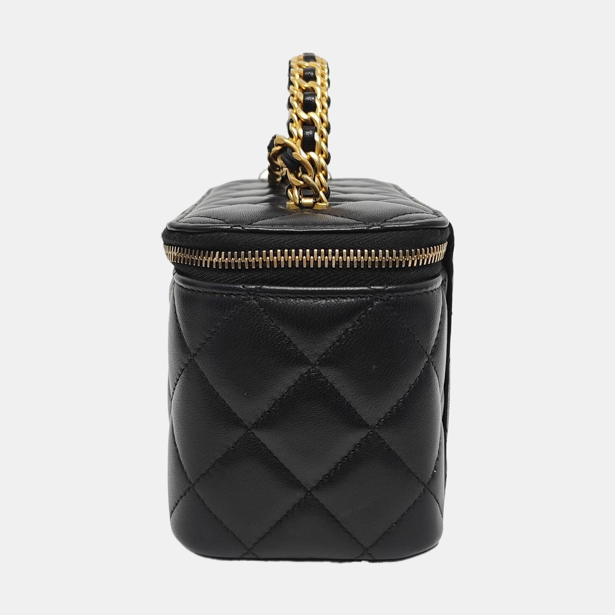 VANITY CASE Small Quilted Lambskin Black