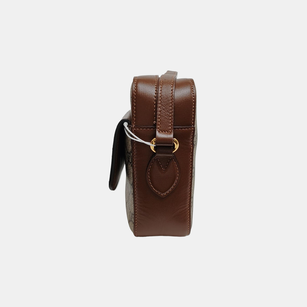 Authenticated pre-owned  Horsebit 1955 Small Coated Canvas Beige - Shoulder Bag at Looply