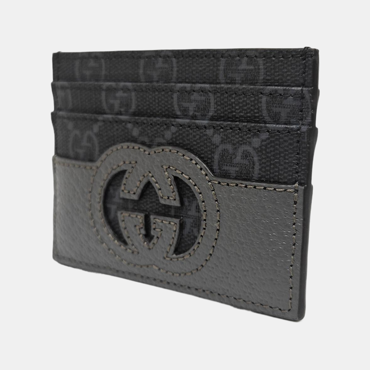 Monogram Coated Canvas Card Holder Black