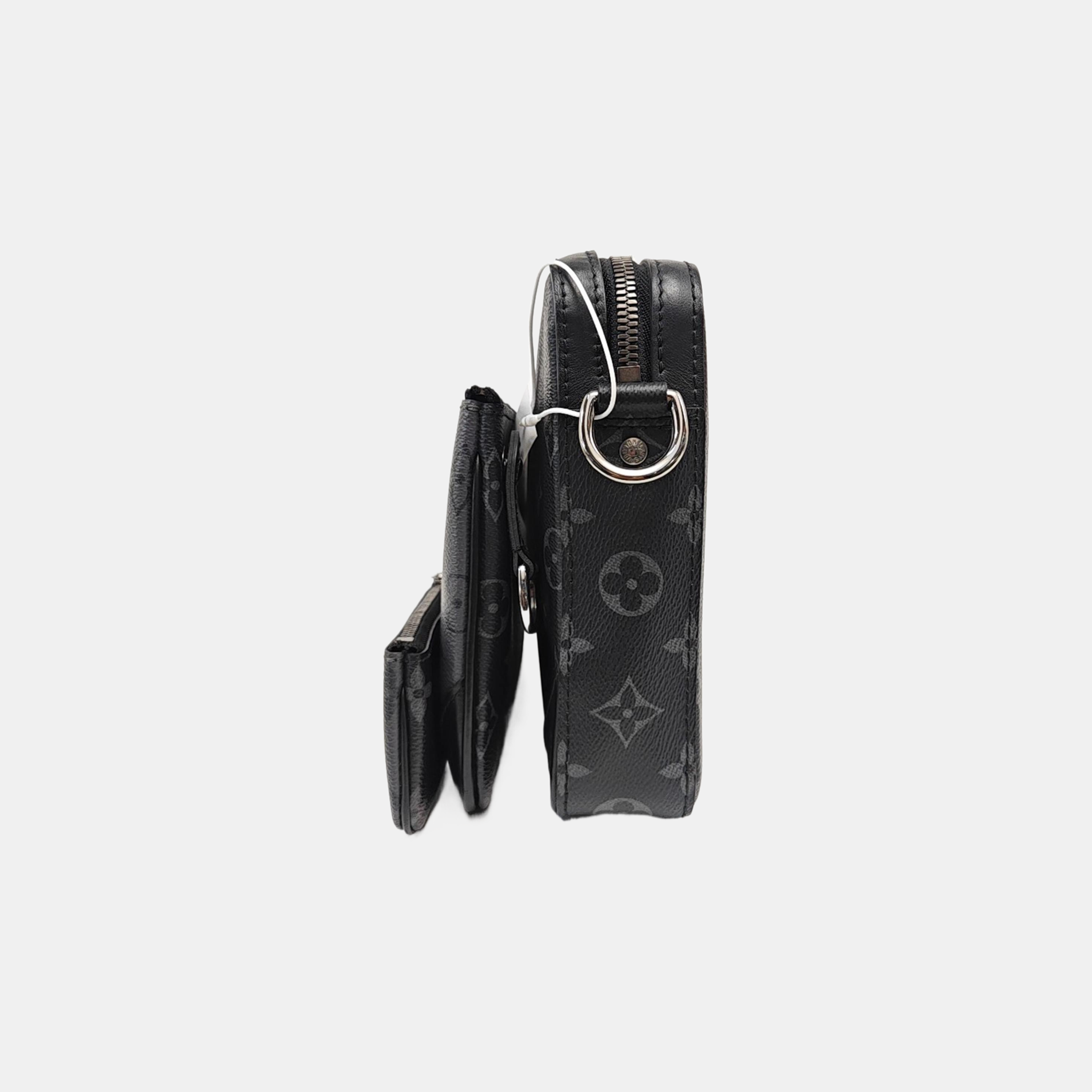 TRIO Monogram Coated Canvas Gray