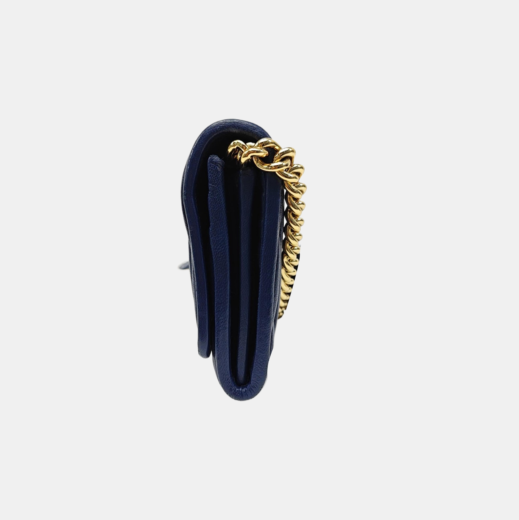 Quilted Lambskin Shoulder Bag Blue