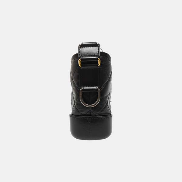 GABRIELLE Small Quilted Vintage Calf Black