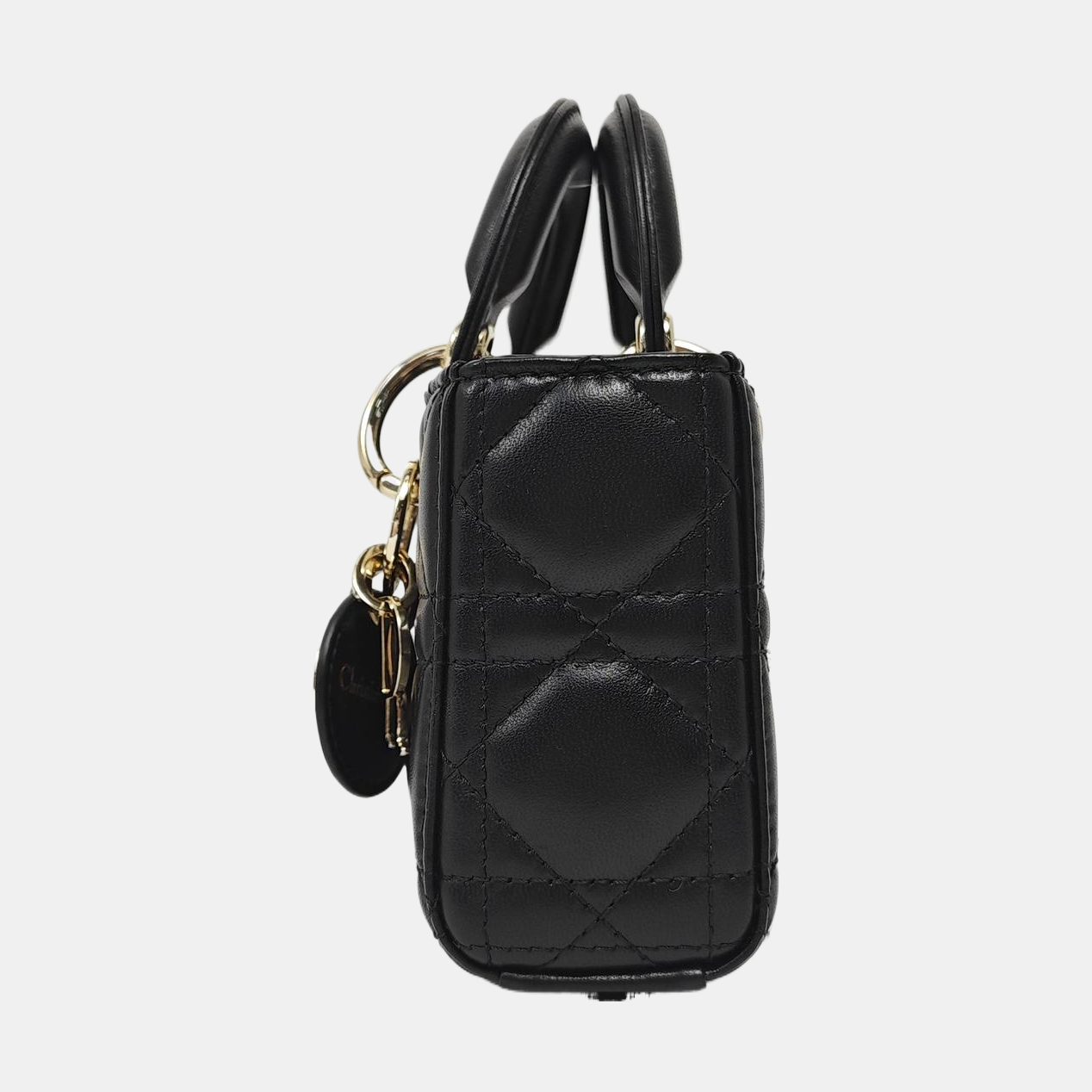 Lady D-Joy Super Mini Cannage Lambskin Black