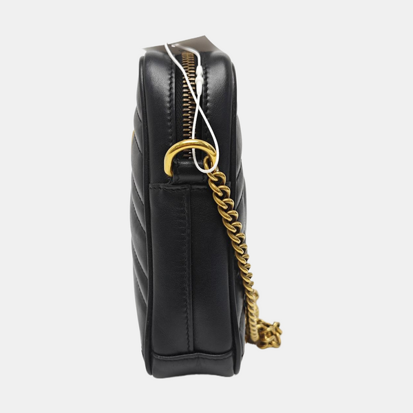 GG Marmont Mini Quilted Calfskin Black