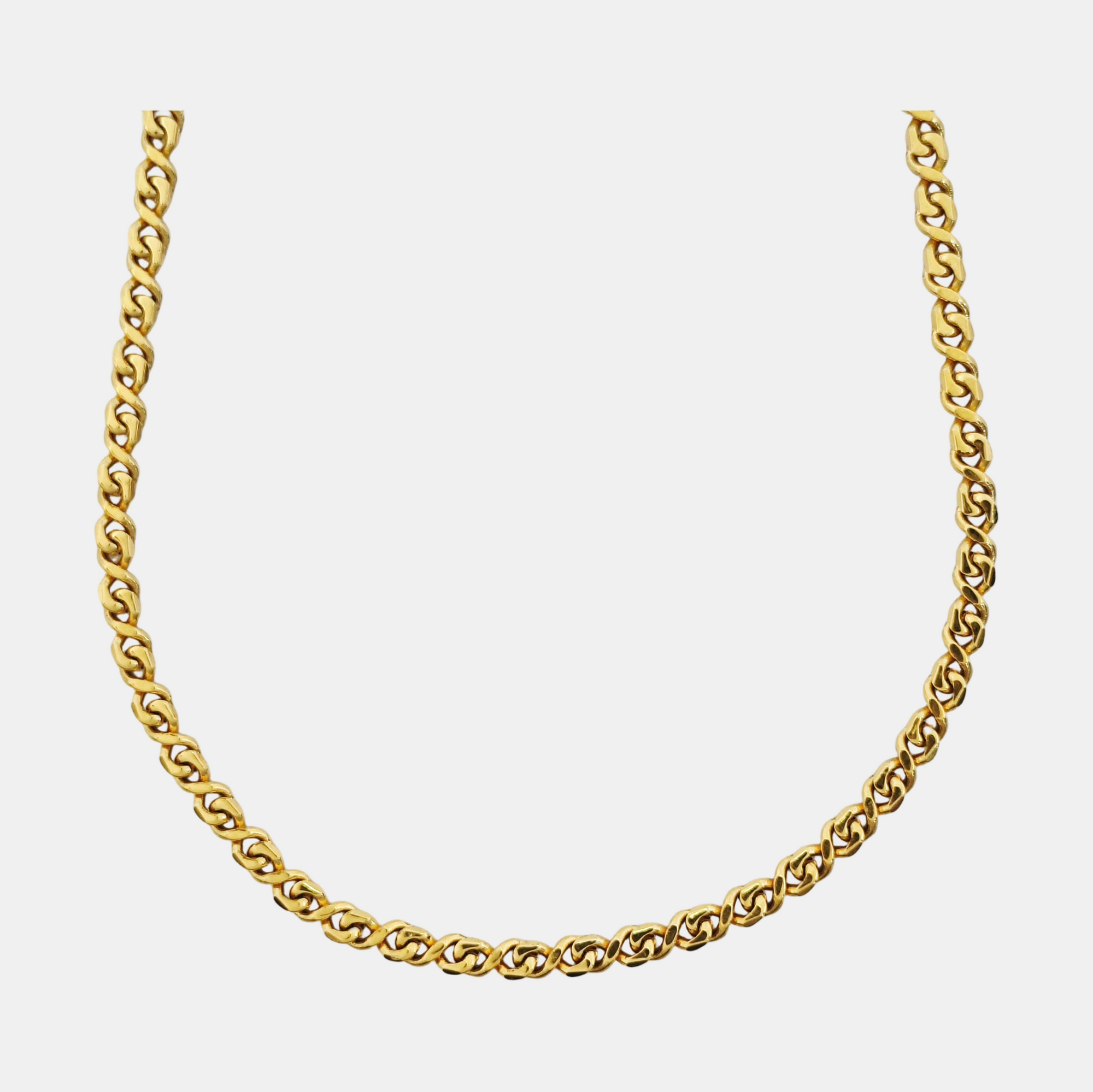 G Cube Metal Gold Necklace