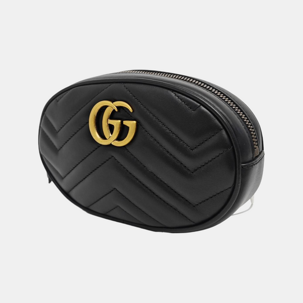 GG Marmont Small Quilted Calfskin Black