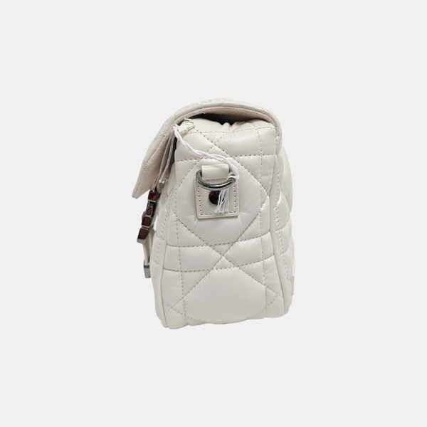 Authenticated pre-owned  Diorcamp Small Cannage Calfskin White - Shoulder Bag at Looply