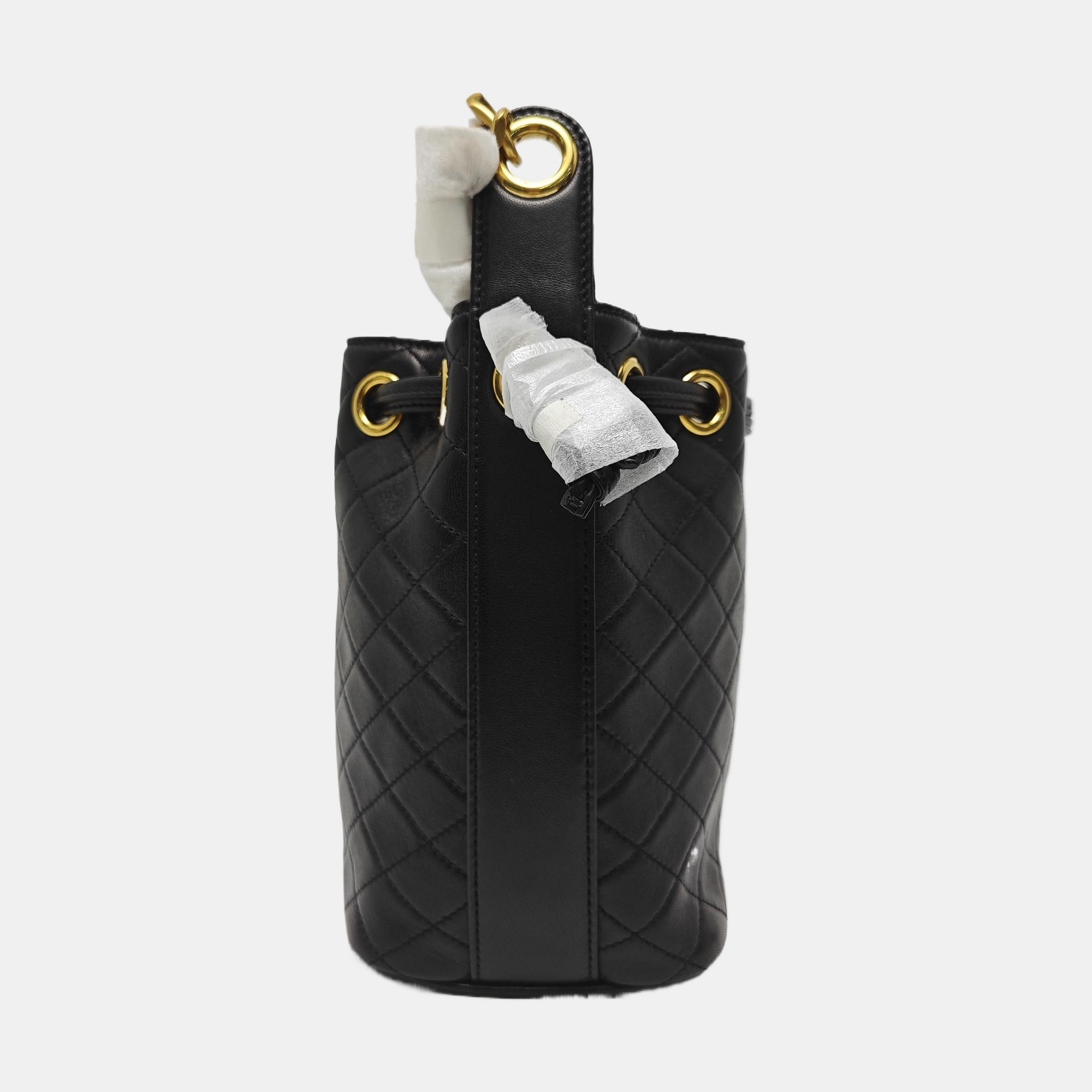 CASSANDRE Quilted Lambskin Black