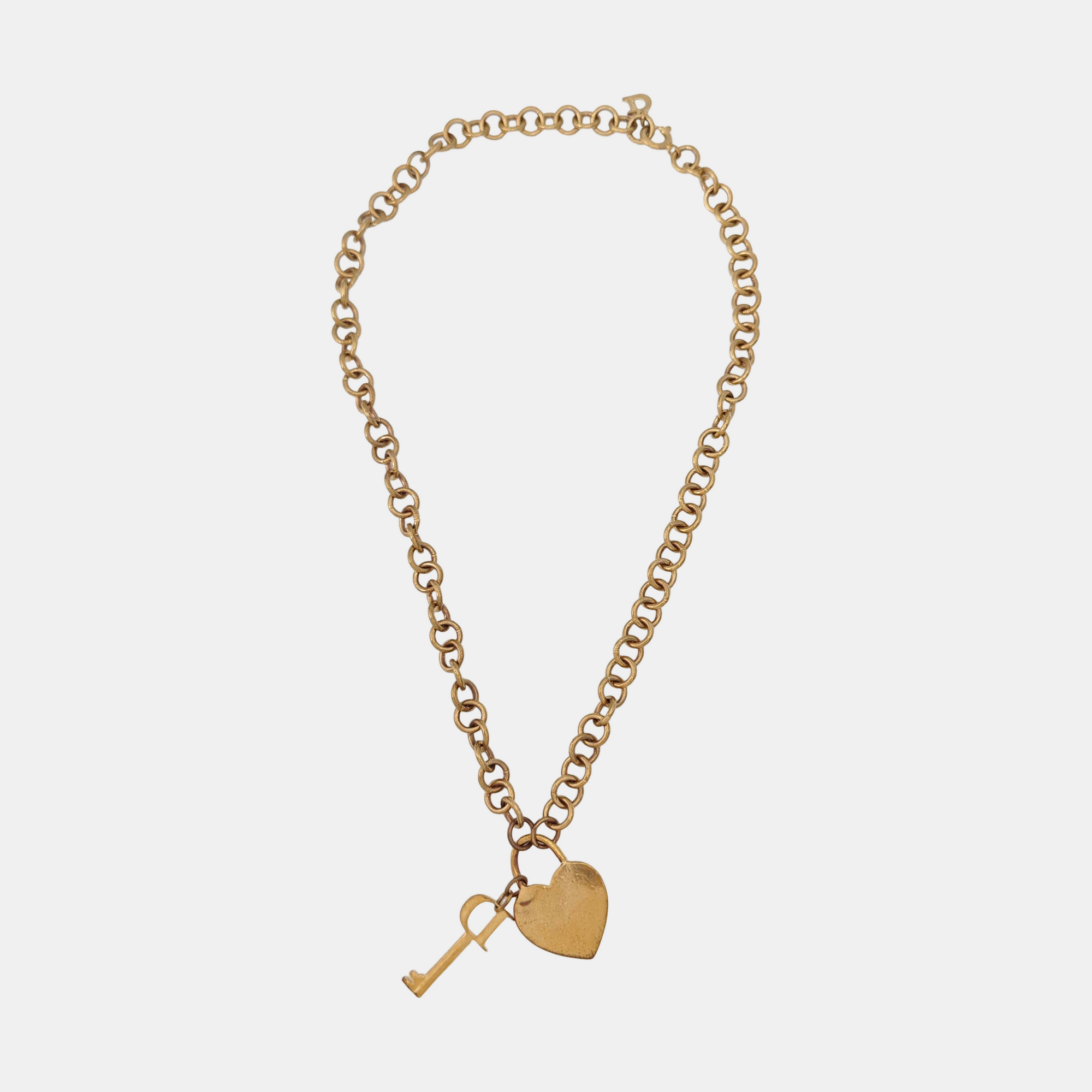 Lucky Locket Metal Gold Necklace