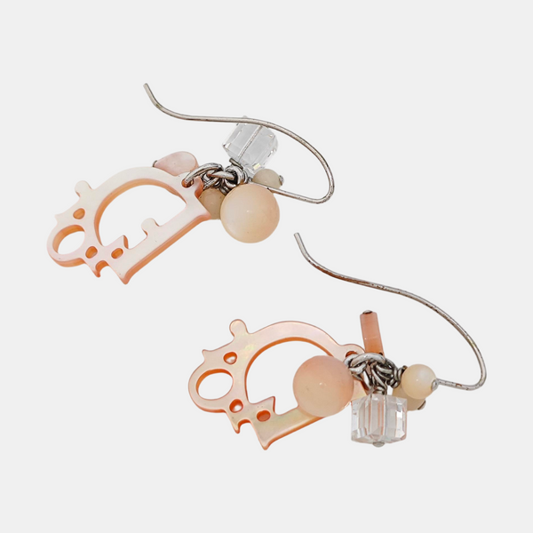 Dior Oblique Synthetic Material Silver Earrings