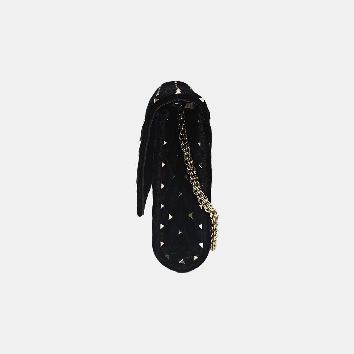 Spike Up Quilted Velvet Black