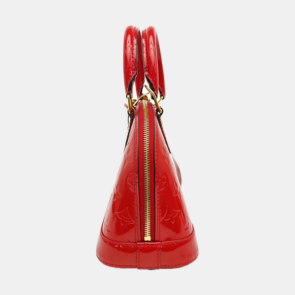 ALMA BB Monogram Patent Leather Red