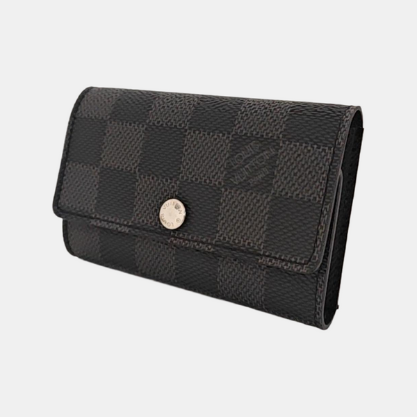 Damier Graphite Coated Canvas Key Pouch Mini Gray