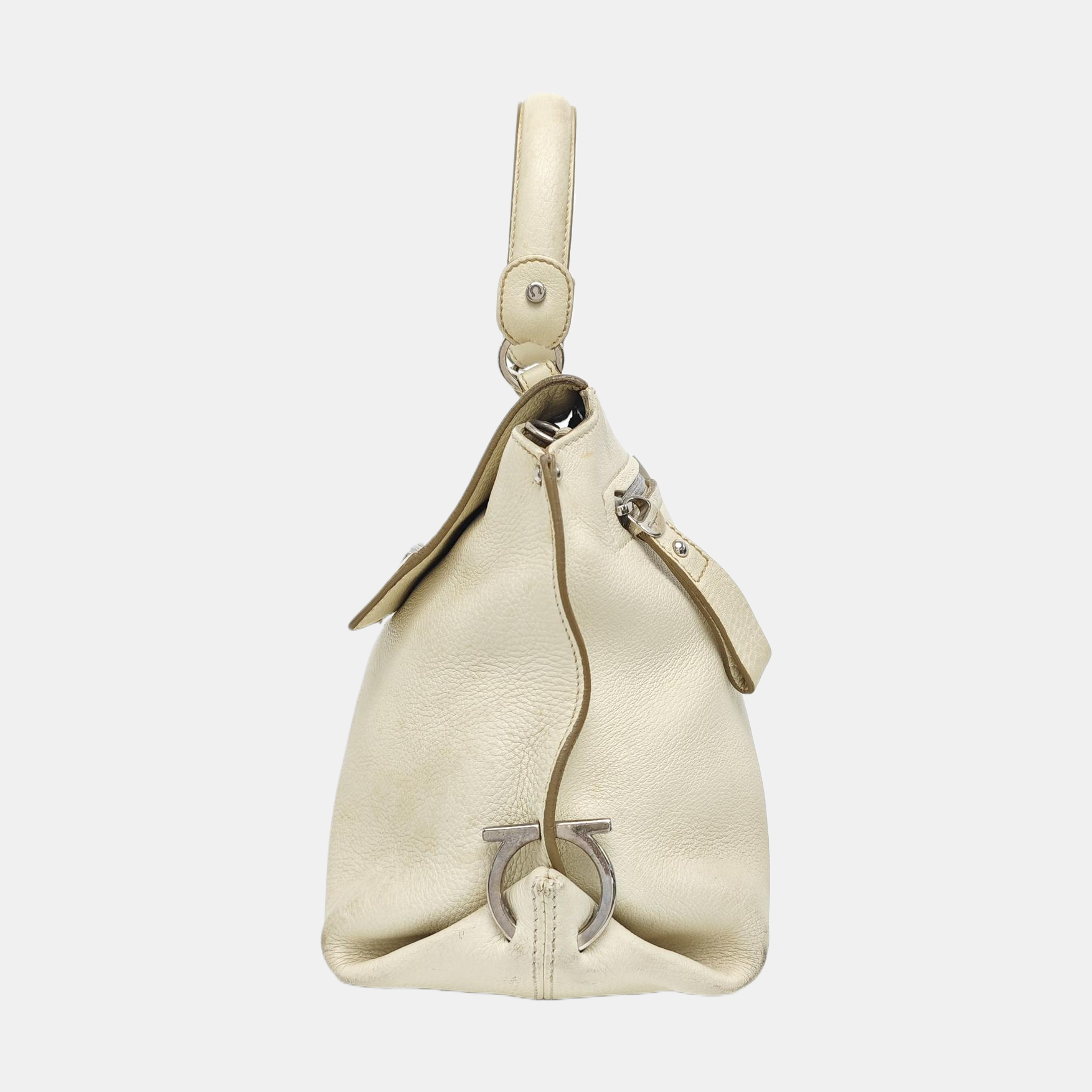 Calfskin Shoulder Bag White