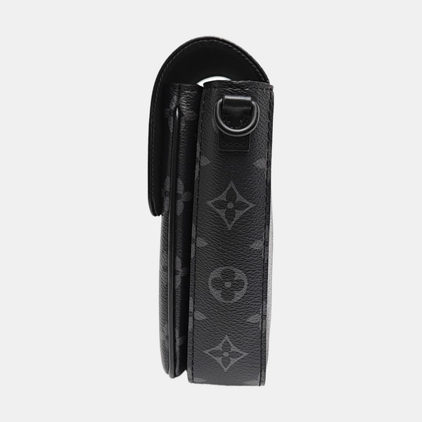 S LOCK Monogram Coated Canvas Black