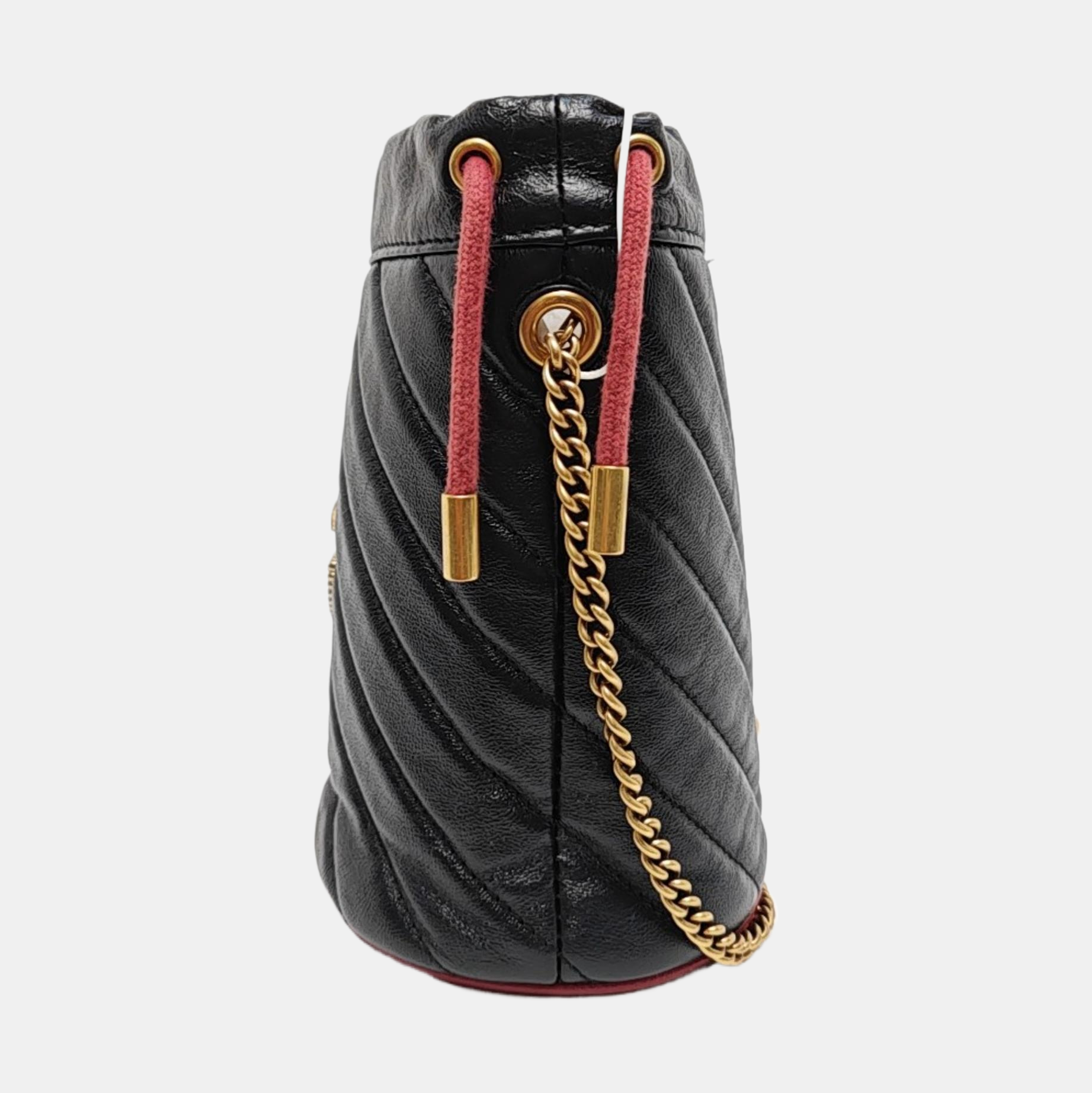 GG Marmont Mini Quilted Calfskin Black
