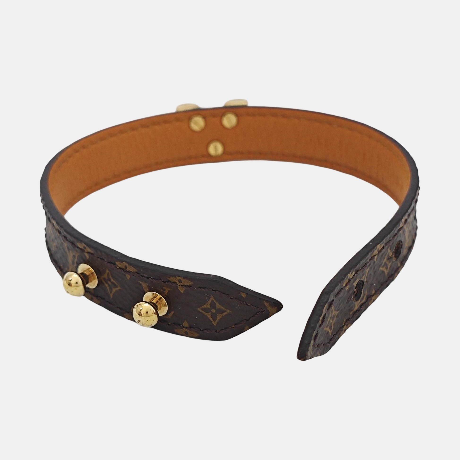 ESSENTIAL V Leather Brown Bangle