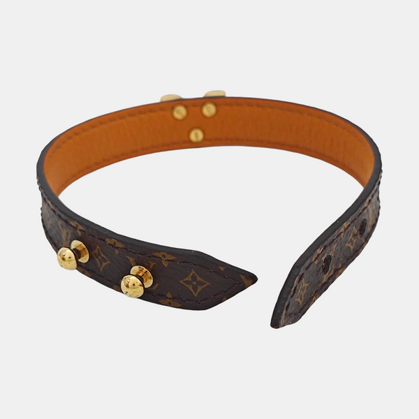 ESSENTIAL V Leather Brown Bangle