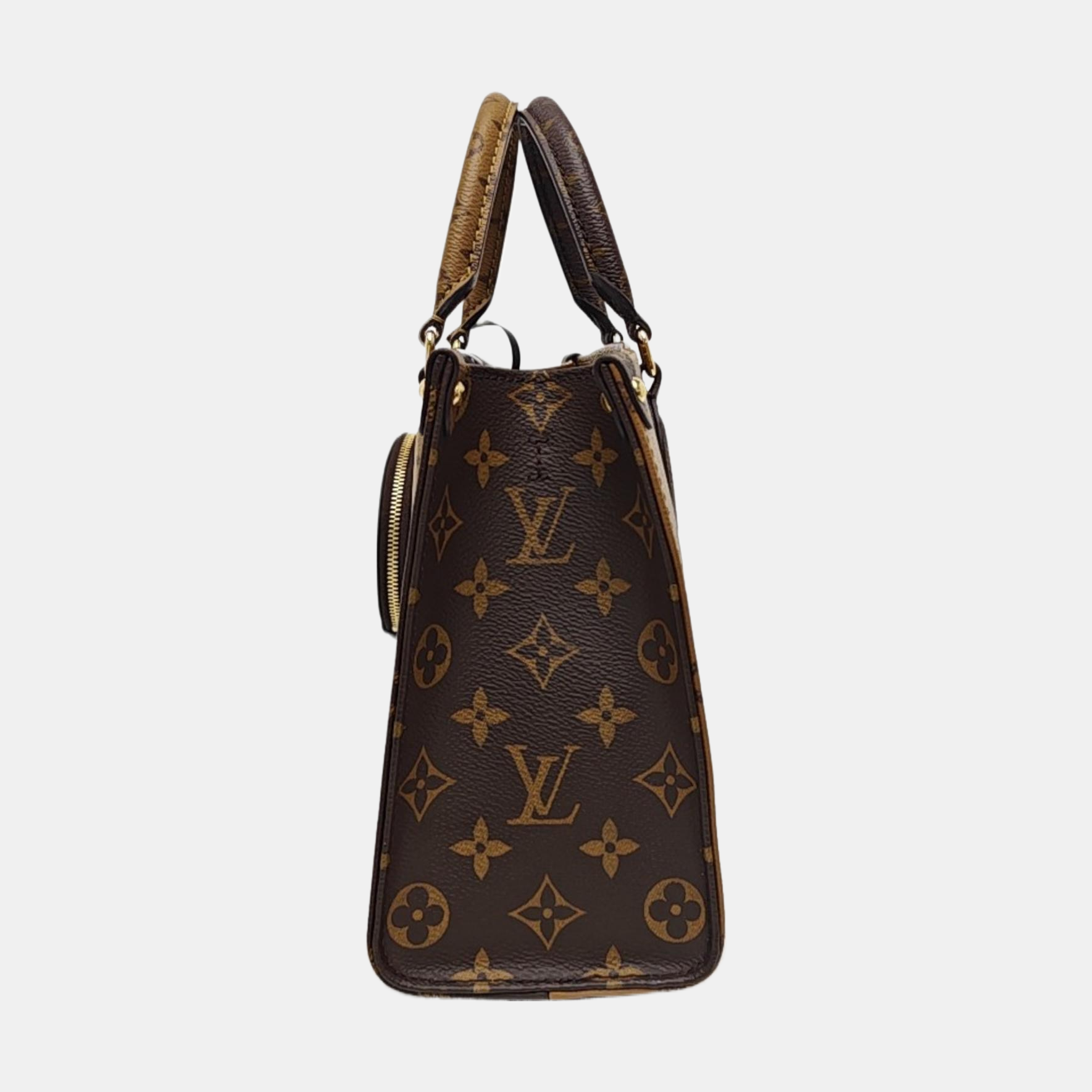 ONTHEGO PM Monogram Coated Canvas Brown