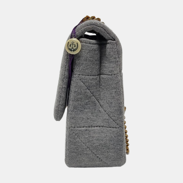 RIVE GAUCHE Medium Quilted Fabric Gray