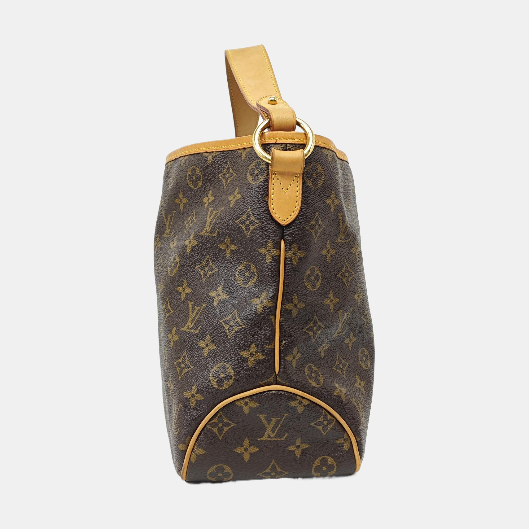 Monogram Coated Canvas Shoulder Bag Brown