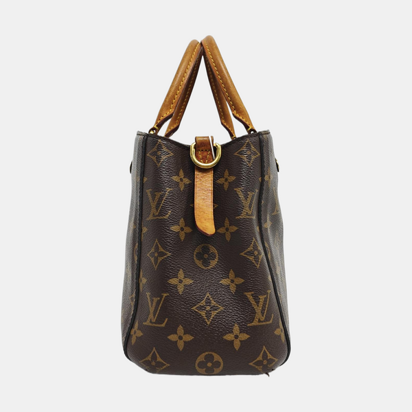 MONTAIGNE BB Monogram Coated Canvas Brown