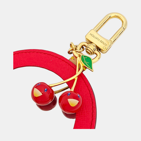 Coated Canvas Bag Charm Red