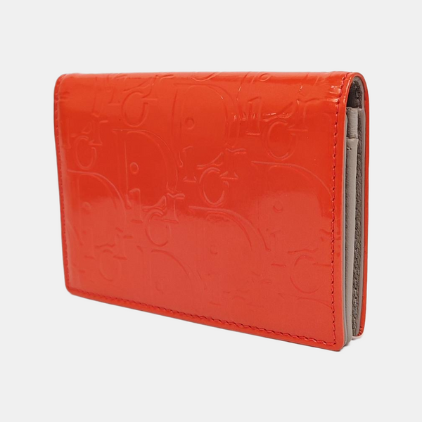 Patent Leather Card Holder Red