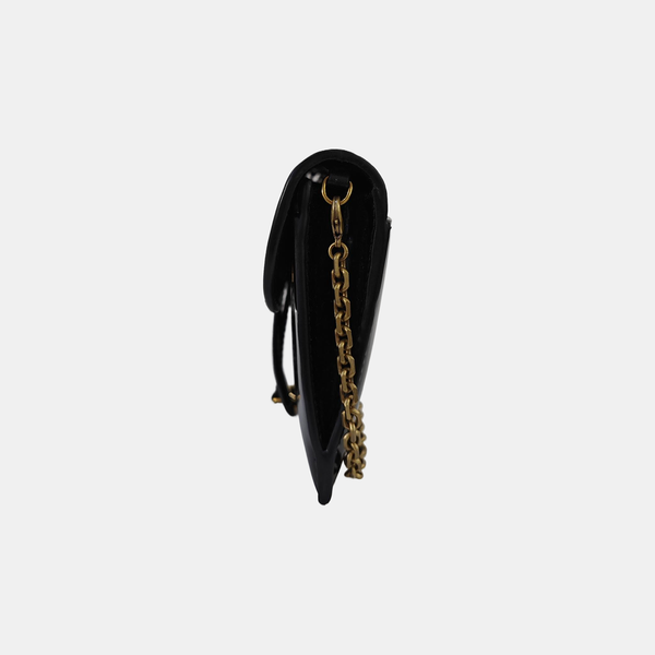 Saddle Mini Patent Leather Black