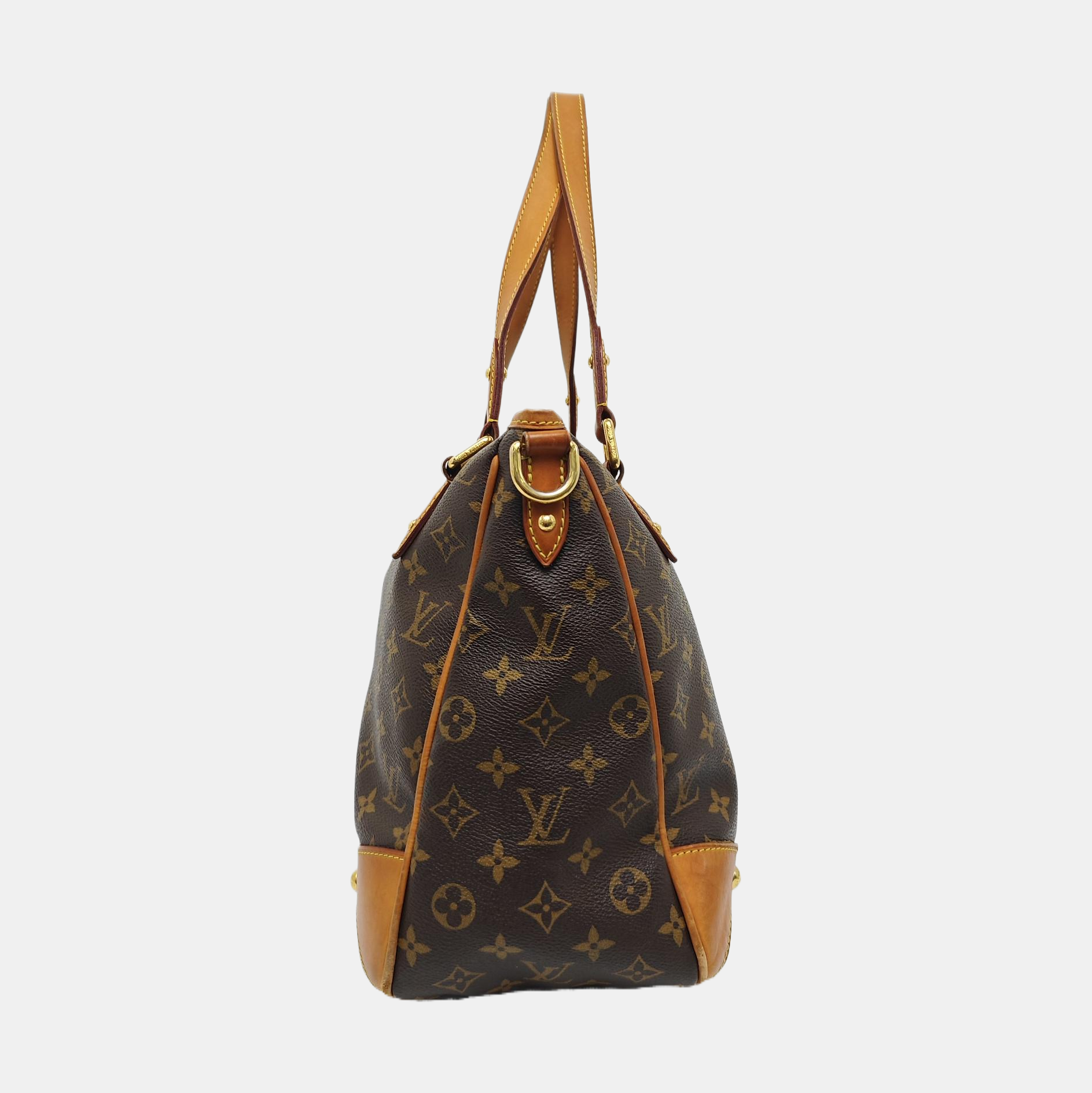 ESTRELA MM Monogram Coated Canvas Brown