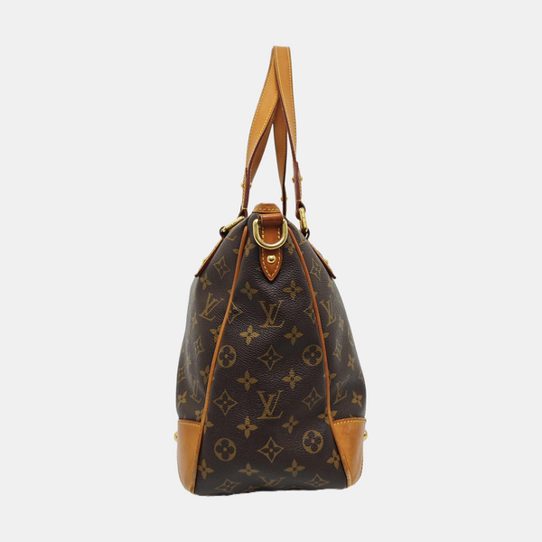 ESTRELA MM Monogram Coated Canvas Brown