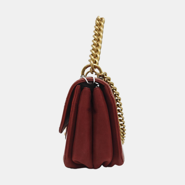 Quilted Calfskin Shoulder Bag Red