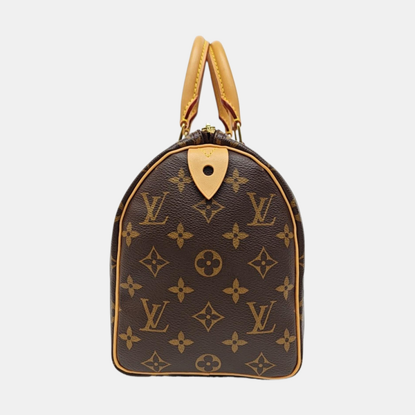 SPEEDY 25 Monogram Coated Canvas Brown