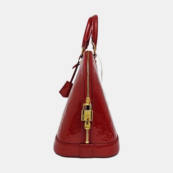ALMA PM Monogram Patent Leather Red
