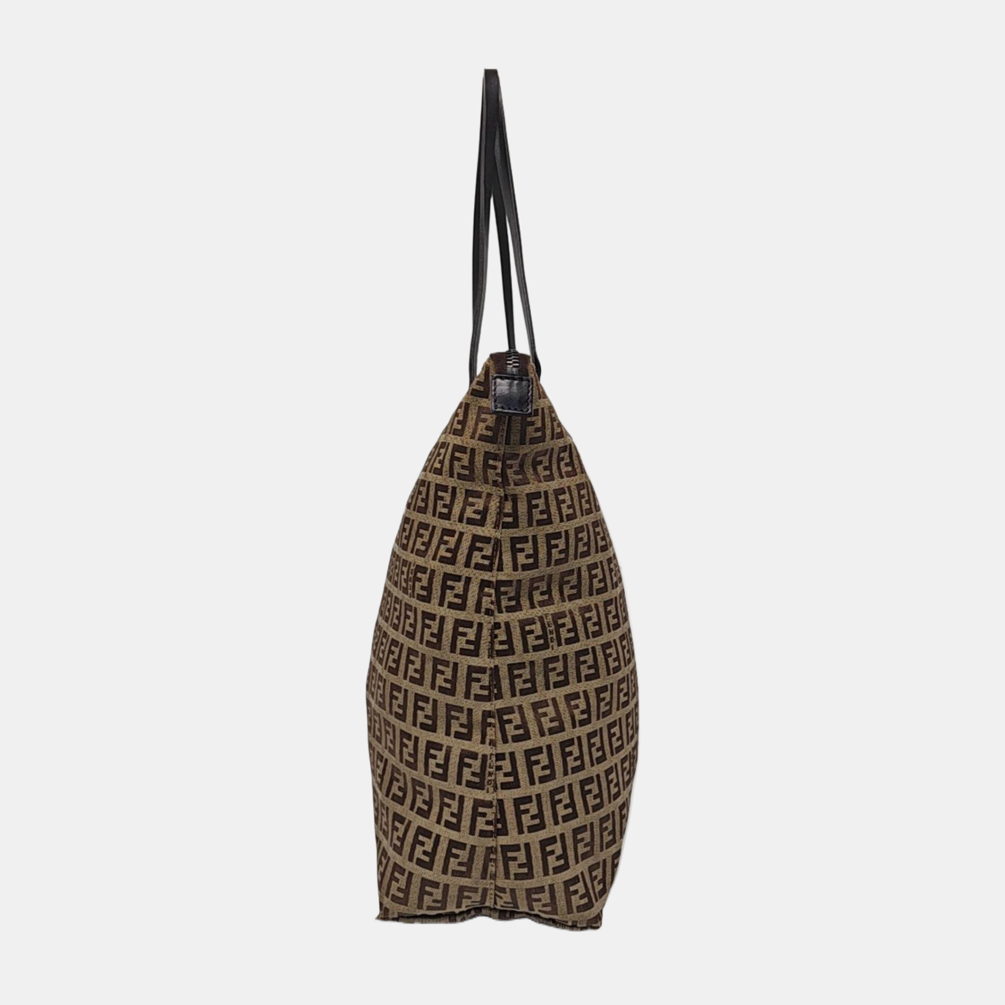 Canvas Top Handle Bag Brown