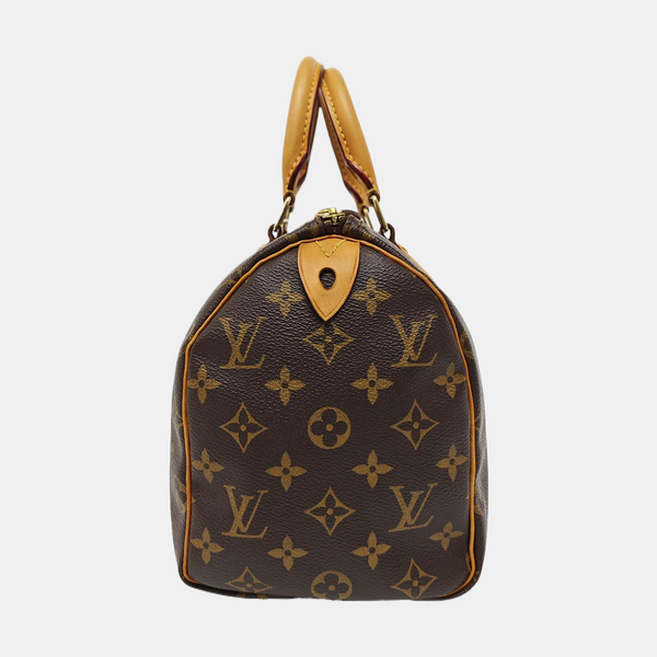 SPEEDY 25 Monogram Coated Canvas Brown
