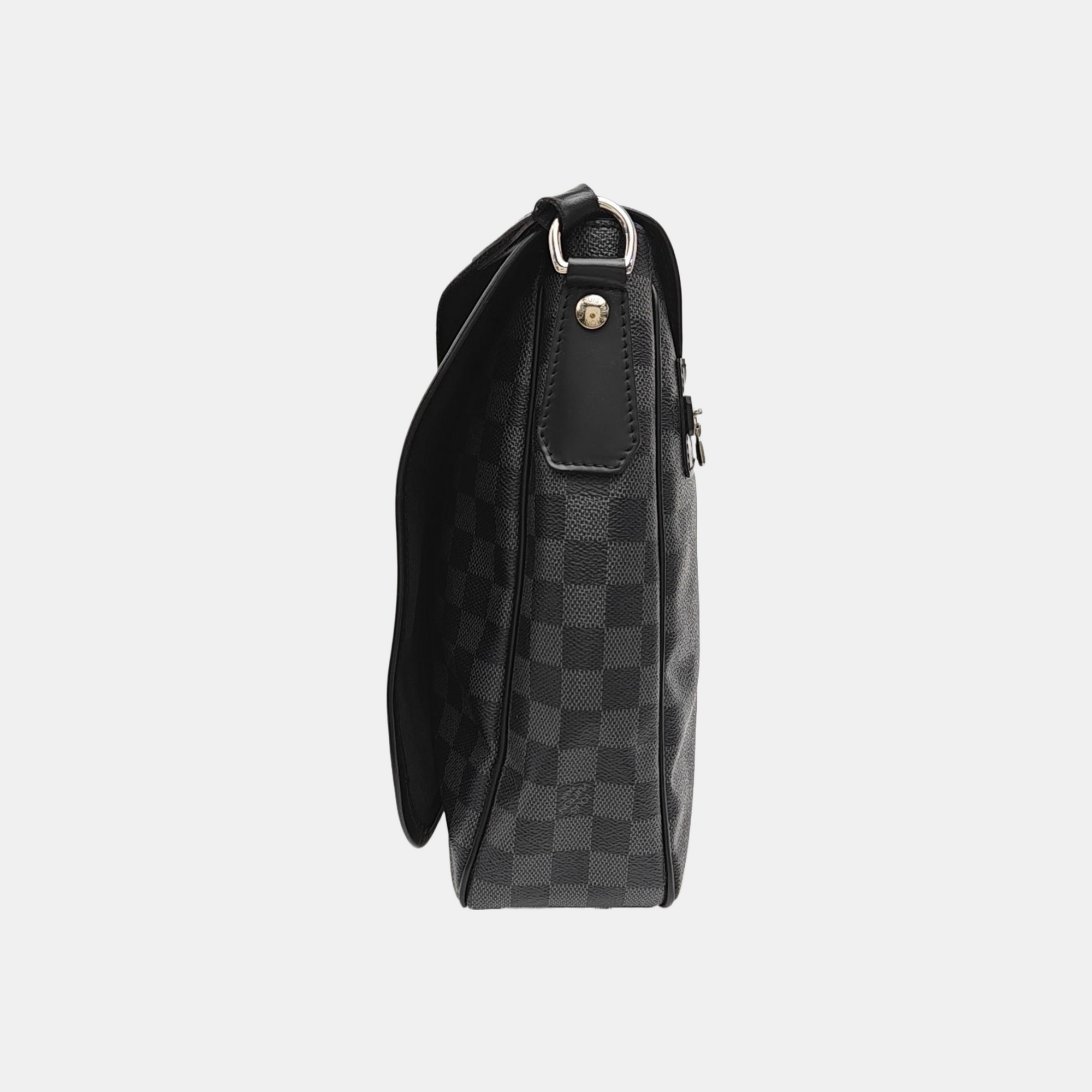 Monogram Coated Canvas Shoulder Bag Black
