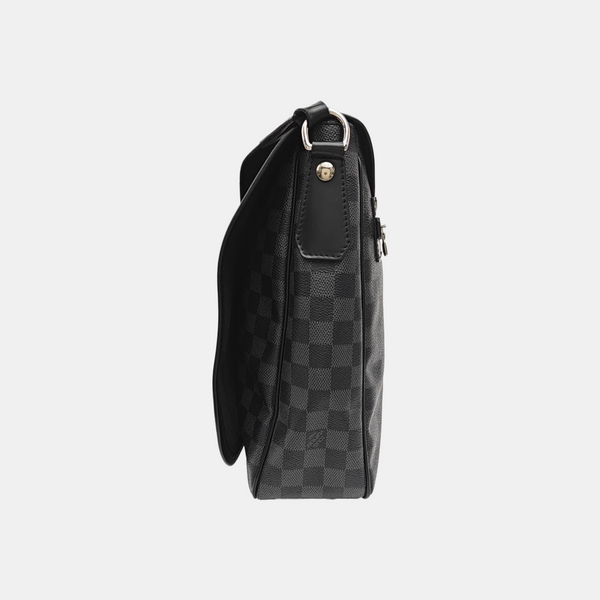 Monogram Coated Canvas Shoulder Bag Black