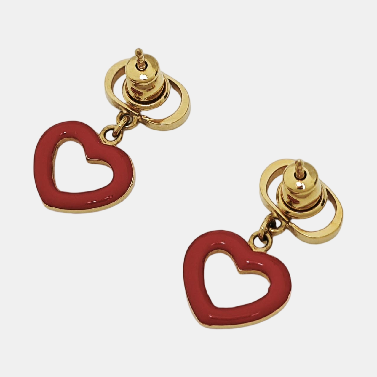 Petit CD Metal Gold Earrings